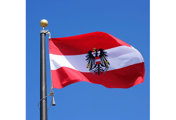 Details about  / AUSTRIA WITH EAGLE 3X5/' FLAG NEW 3/'X5/' 3 X 5 FEET 36X60/" BIG AUSTRIAN CROWNED
