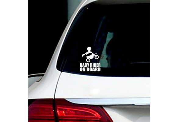 Baby Motocross Rider On Board Sign Vinyl Car Stickers Decal Accessories