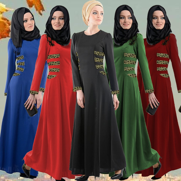 Abaya Islamic Muslim Women Long Sleeve 