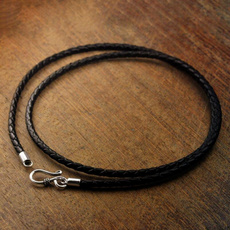 leatherropenecklace, Sterling, Jewelry Accessory, Chain