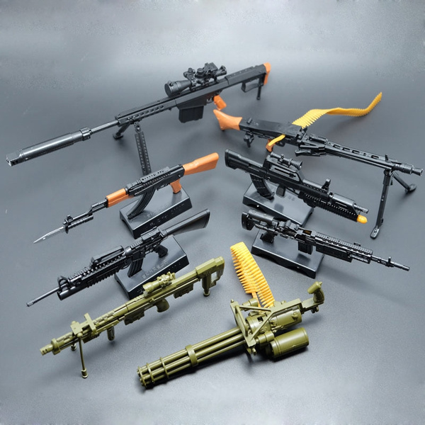 1:6 Scale Weapon Model Assembly Avatar Machine Gun 4D Plastic For 12" Figure Toy 
