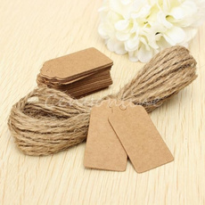 100pcs Natural Brown Kraft Paper Tags with Jute Twine for Diy Gifts Crafts Price Tags Luggage Tags Name Tags