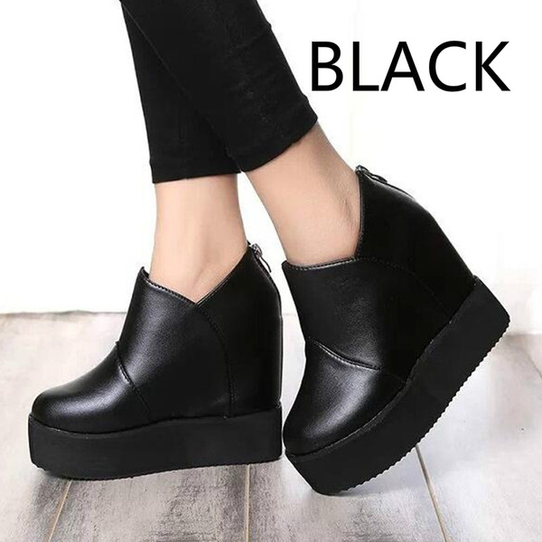 Platform Wedges Shoes Fashion 2018 Women Zapatillas Mujer Casual Plataforma Women Ladies Leather Shoes S3 | Wish