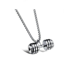Chain Necklace, Jewelry, Chain, crossfitdumbbelljewelry