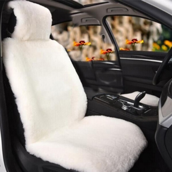 1pcs Luxury Australian Sheepskin Seat Cover Universal Fit Whole Hide Fur Car Covesr Suv Airbag Ready Wish - Lambskin Seat Covers For Cars
