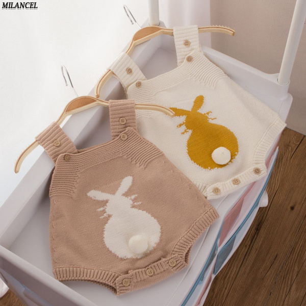 knitted bunny romper