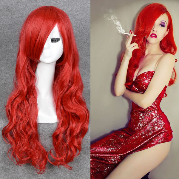 Jessica Rabbit Cosplay Wig Sexy Women Lady Long Wavy Red Anime Wig | Wish