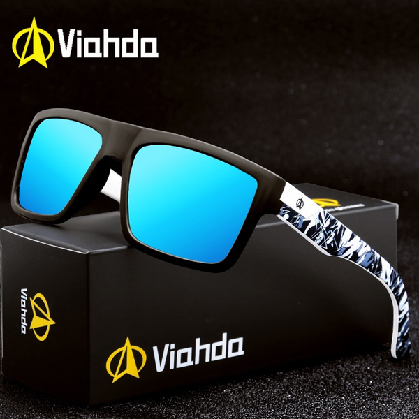 VIAHDA Polarized Sunglasses Men Sport Eyewear Brand Designer Driving Oculos  De Sol UV400 With Case