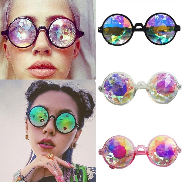 Black Kaleidoscope Sunglasses Glasses Adult Costume Accessory Lady Gaga