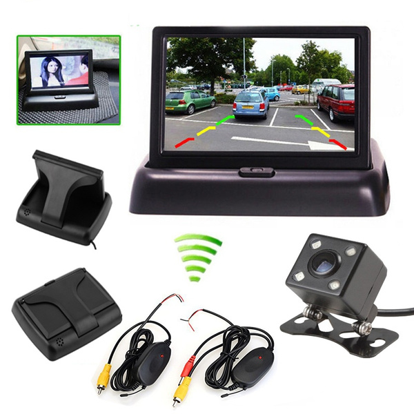 Camera de recul Wireless 4.3 inch Color LCD Car Rear View Folding ...