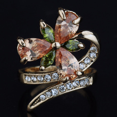 Cubic Zirconia, goldplated, Fashion, wedding ring