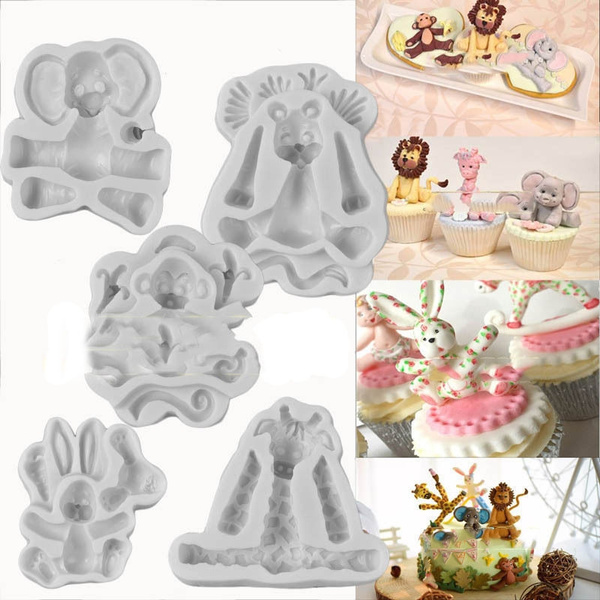 Baby 3D Animal Silicone Fondant Chocolate Mould Cake Decor Icing Sugarcraft Mold Baby 3D Animal Silicone Fondant Chocolate Mould Cake Decor Icing Sugarcraft Mold