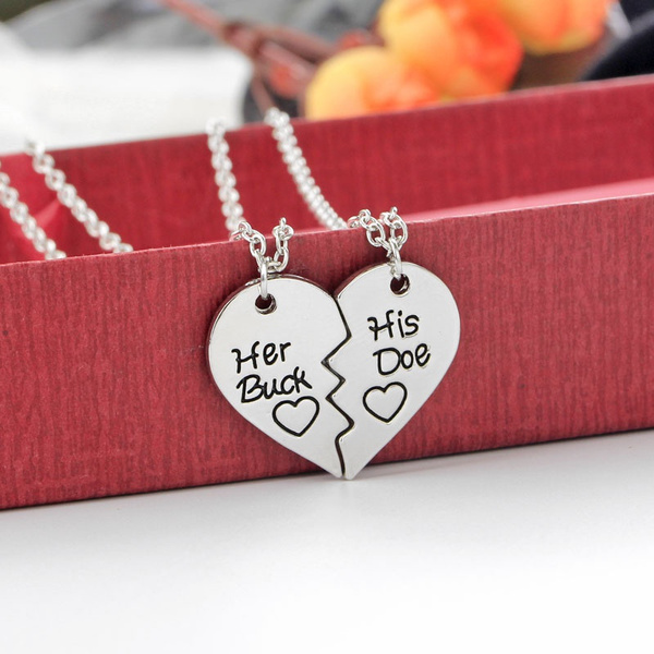 Buck and deals doe heart necklace