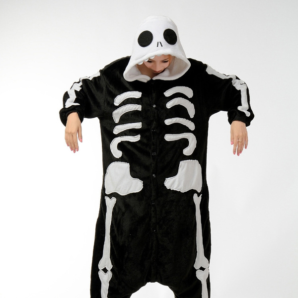 Skeleton onesie pajamas hot sale