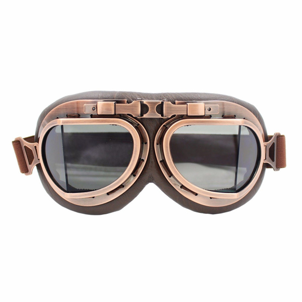 Steampunk Vintage Aviator Pilot Style Motorcycle Cruiser Scooter Goggle 