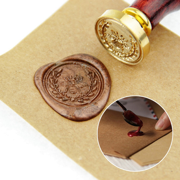 1 Piece Bee Wreath Wax Seal Stamp Christmas Gift Wedding Wax Seals Invitation Seals