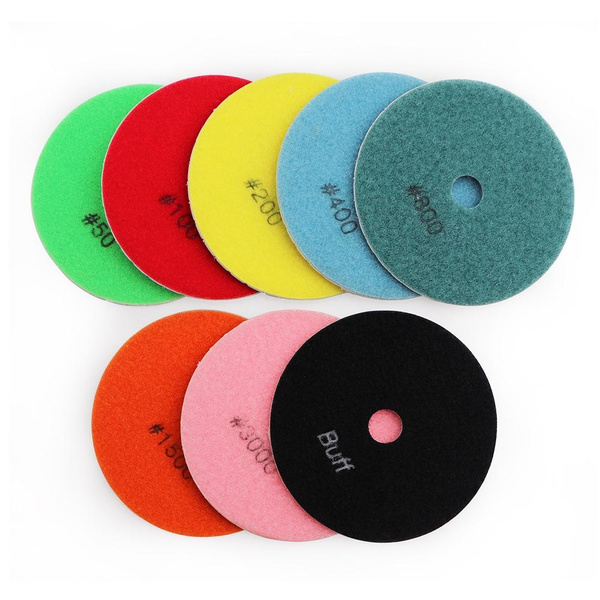 DIATOOL All grit size sanding disc 8pcs/set 4" diamond wet flexible