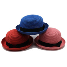 bowler hat, Cap, Summer, strawcloche