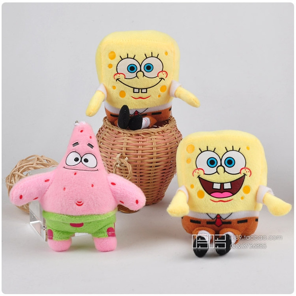 Cute Soft Plush Spongebob Patrick Star Toy Doll Pendant Graduation ...