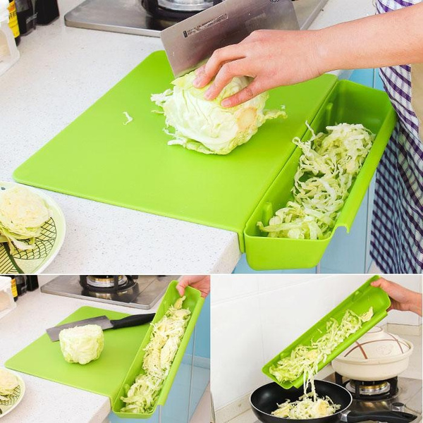 2 in 1 Kitchen Foldable Chopping Board Creative Non-slip Folding Cutting  Board Camping Antibacteria Chopping Board Cooking Mat