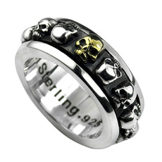 Sterling, skeltonjewelryring, Fashion, thaisilverring