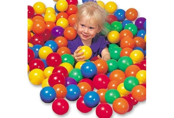 Rivenbert 50 Colourful Pit Balls bouncy castles kindergarten 6 colors colours Swimming pool
