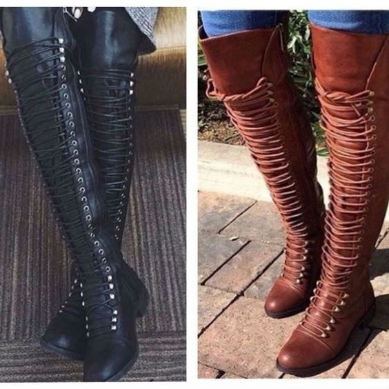 thigh high army boots