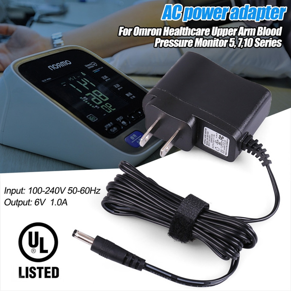 Hqrp AC Power Adapter for Omron Healthcare 5 Series / 7 Series / 10 Series / 10 Series+ Upper Arm Blood Pressure Monitor + Hqrp Euro Plug Adapter