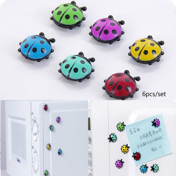 Cute ladybird and flower fridge,memo,decor magnets.Set of 7 magnets.Gift idea