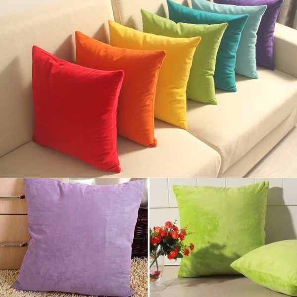 bright coloured pillow cases