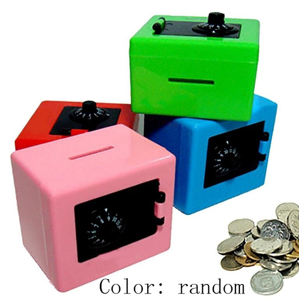 Safe Lock Money Box Code Plastic Saving Piggy Bank Cash Coins Gift Memory Travel