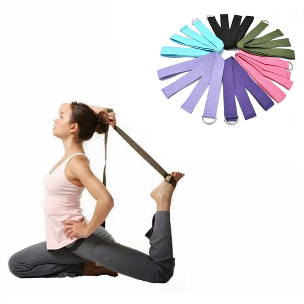 180CM Sport Yoga Stretch Strap Adjustable D-Ring Belt Gym Waist Leg Fitness HOT~ 