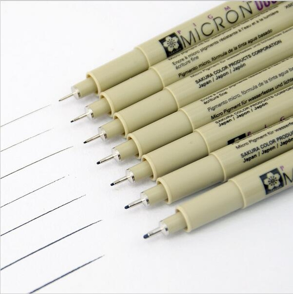 markers drawing pen Sakura Pigma Micron Needle Liner Brush (Paper waterproof) Writing Supplies Tubular technical pen | Wish