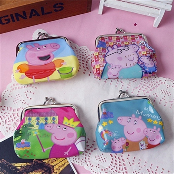 Hot Peppa Pig Coin Purse Kids Wallet Girls Kids Money Bag Children Party Supplies Gift SFAN