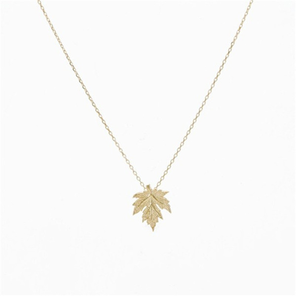 Silver Cubic Zirconia Maple Leaf Necklace Set – Jewelure