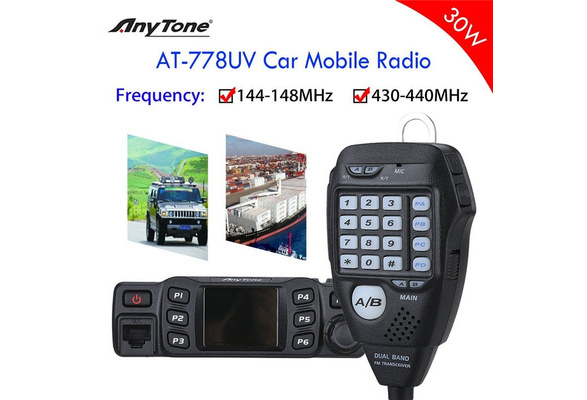 Anytone At 778uv Dual Band Car Radio Transceiver Walkietalkies 31 Mile 0 Channel 30w Vhf136 174 Uhf400 490mhz W Black Gift Programming Cable Wish