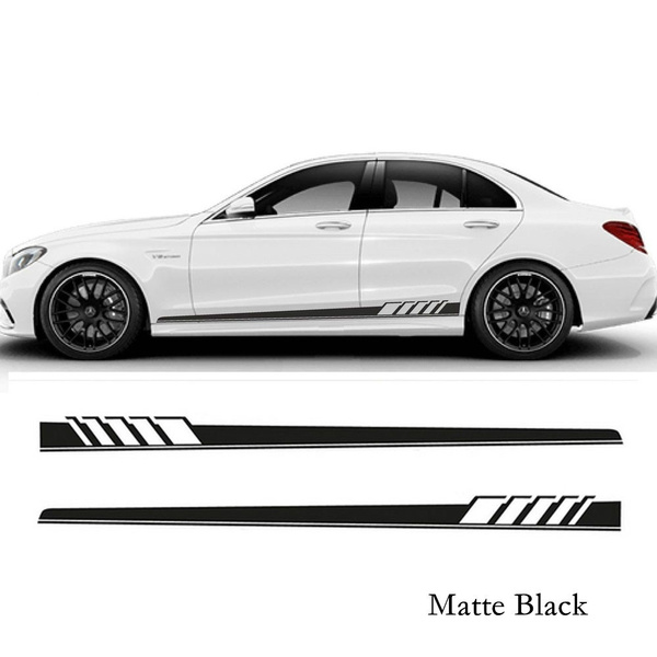 openbaring donker Duizeligheid 1 Pair Matte Black AMG Edition 507 Side Stripe Decal Vinyl Sticker for Mercedes  Benz C Class W204 W205 | Wish