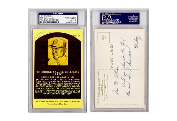 Ted Williams Autographed Postcard