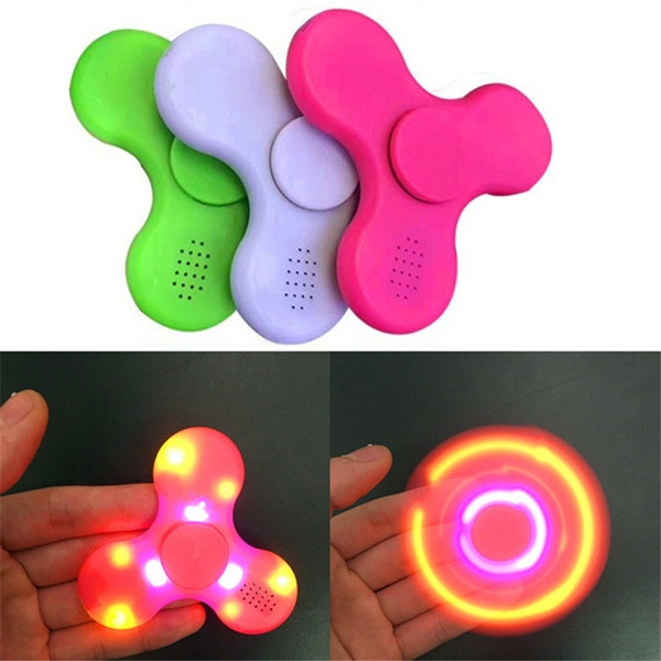 LED Bluetooth Speaker Music Fidget Spinner EDC Hand Spinner Kids/Adult Toys 