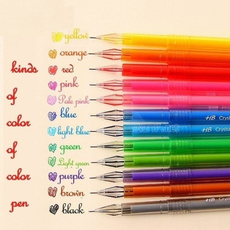 Flycool 6PCS/12PCS Support New Novelty Candy Colors Colorful Gel Pen Set School Supplies Colored Gel Pens (Color: Multicolor)