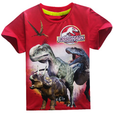 4-11Years Children Pattern Dinosaur Printed Boys T Shirt Summer Baby Kids Girl's Shorts Tops Tees