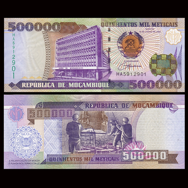 Details about   Mozambique 200000  Meticais 16-6-2003  Pick 141 UNC Uncirculated Banknote