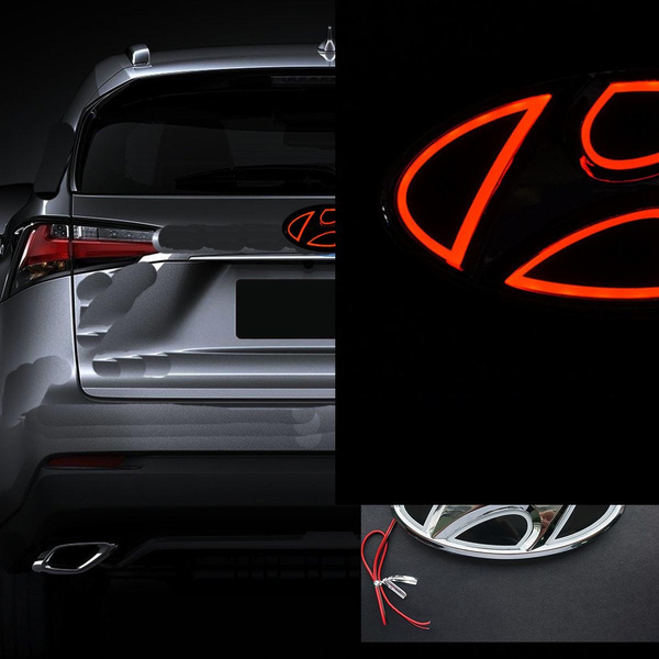 3D Car Front Logo LED Light Badge Lamp Emblem Sticker Car Decoration