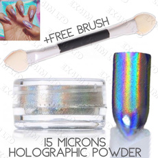 2g Holographic Powder Nail Mirror Powder Chrome Nail Powder Glitter Nail Polish Sequins Laser Unicorn Pigment for Nails Manicure