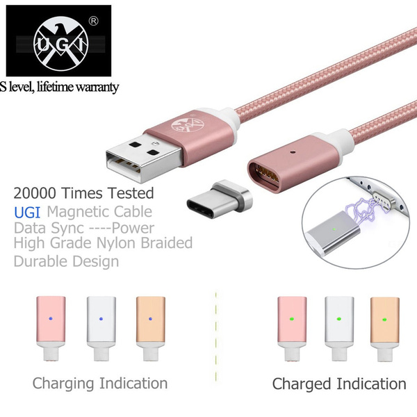 UGI® Braided Magnetic USB Charger Fast Charging Data Cable For