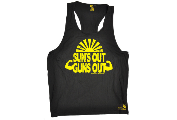 Suns Out Guns Out SWPS MENS DRY FIT VEST birthday fashion gift workout gym