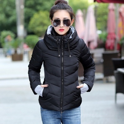Women Jackets Winter Coat Hooded Cotton Padded Oversized Bubble