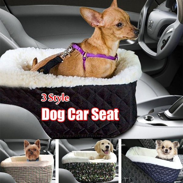 12128 Small 2 in 1 up to 5lb dog, Purple Dog Car Booster Seat for Small Puppies No Car Sickness Unique Design Dog Carrier Bag 