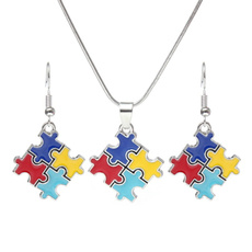 autismjewelery, Jewelry, Earring, Jigsaw Puzzle