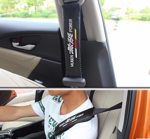 Color Name : 2 PCS Seat Belt Cover Suitable for Honda Mugen Accessories 1//2PCS Car Carbon Fiber Safety Belt Cover Shoulder Protector Seat Belt Shoulder Guard Case